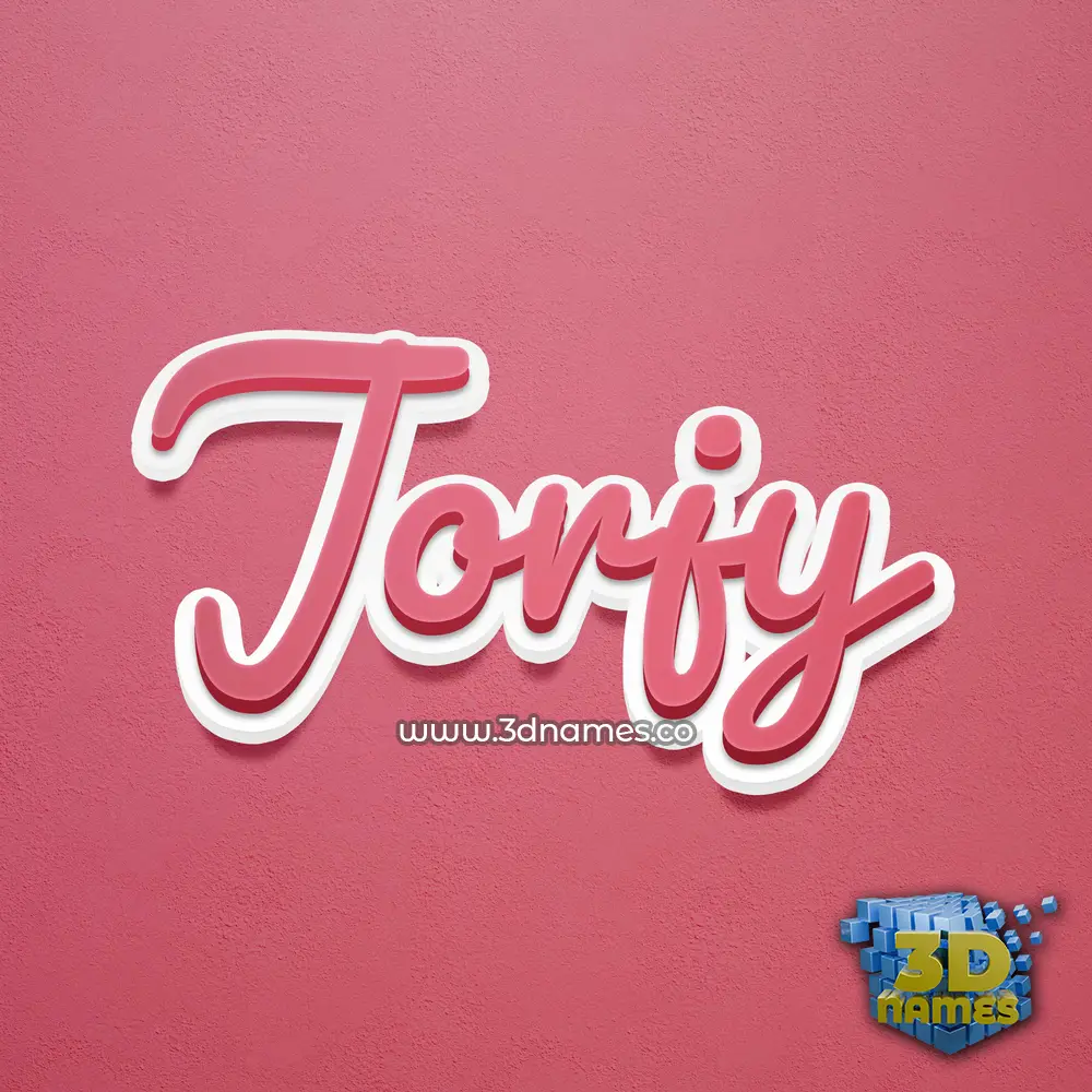jorjy in Red Scribble style - 3D name wallpaper