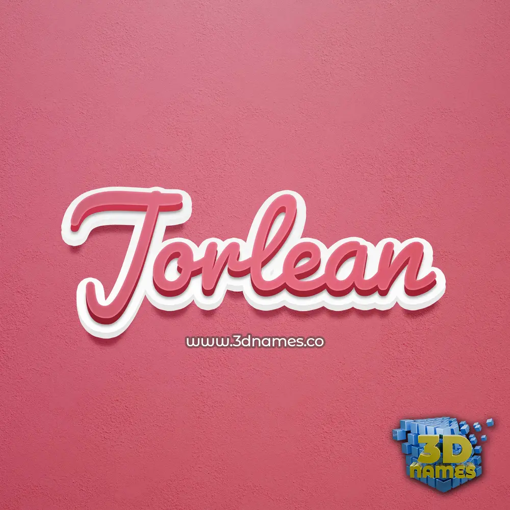 jorlean in Red Scribble style - 3D name wallpaper