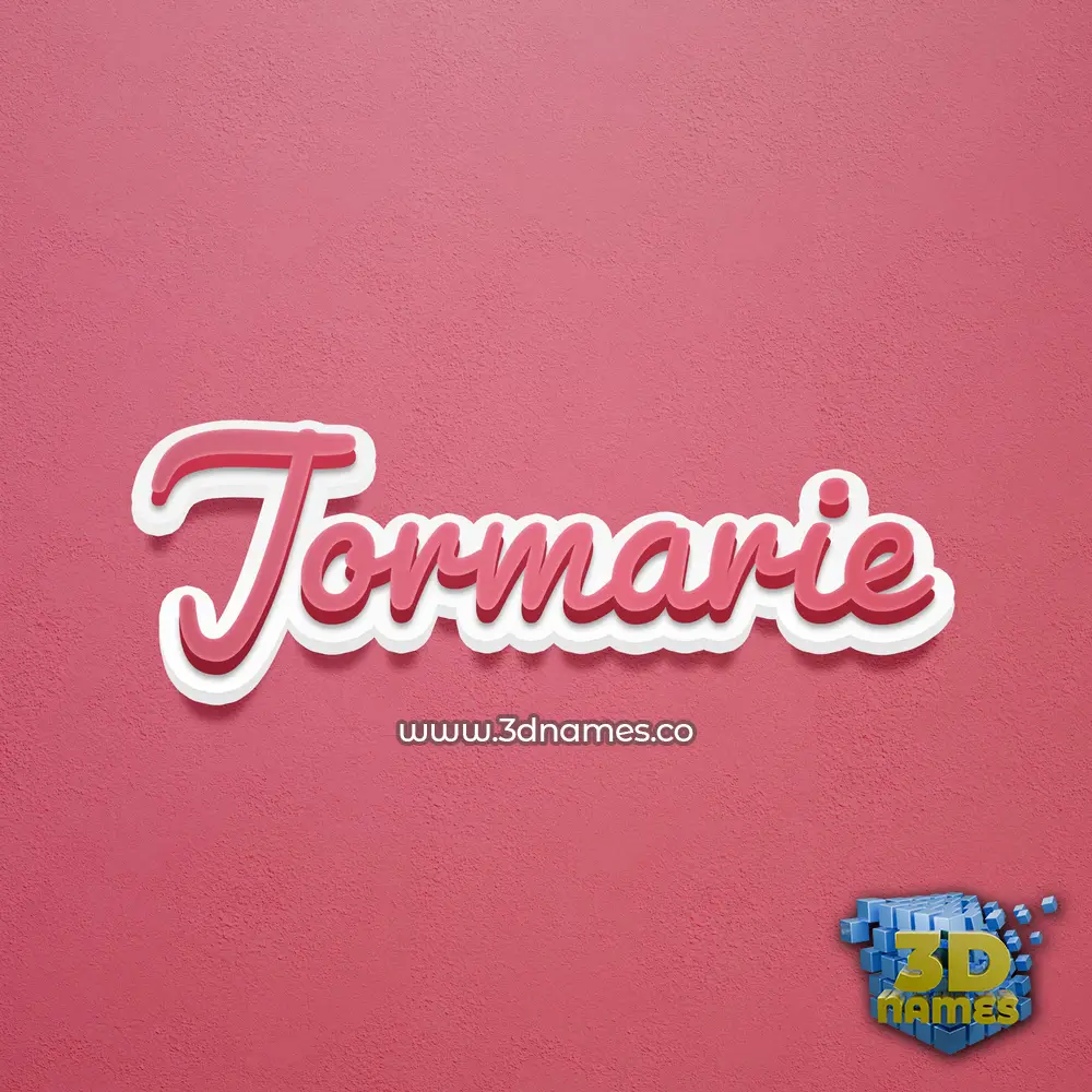 jormarie in Red Scribble style - 3D name wallpaper