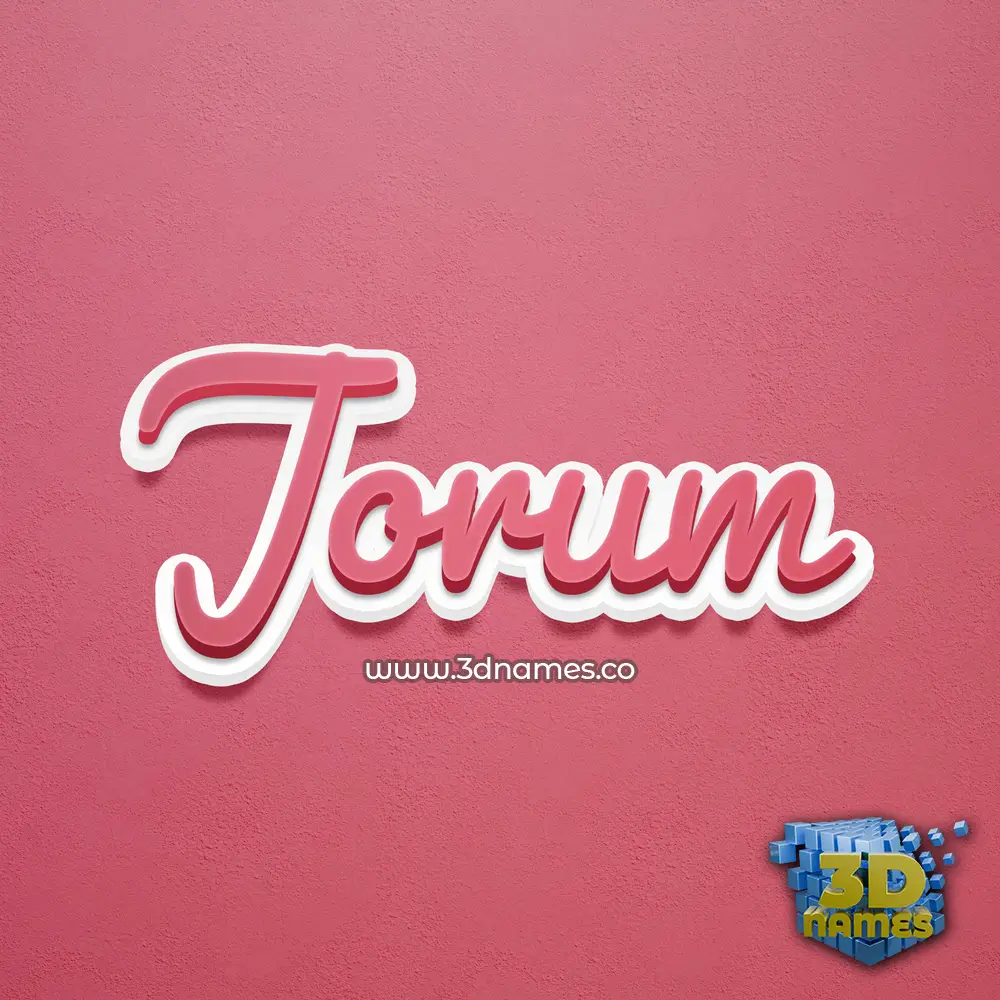 jorum in Red Scribble style - 3D name wallpaper