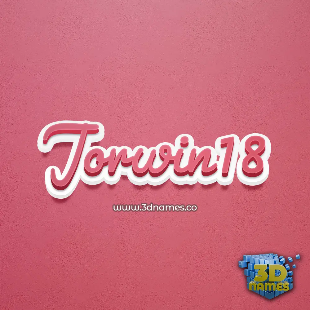 jorwin18 in Red Scribble style - 3D name wallpaper