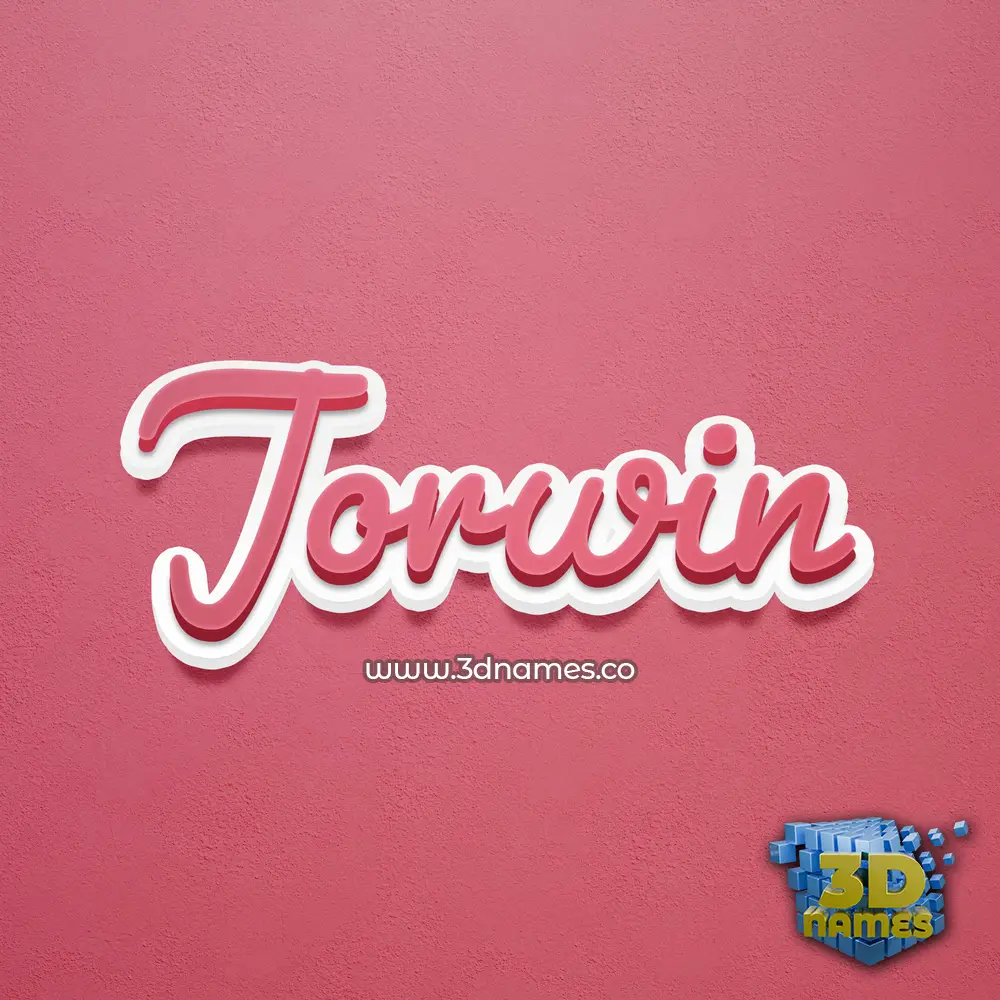 jorwin in Red Scribble style - 3D name wallpaper