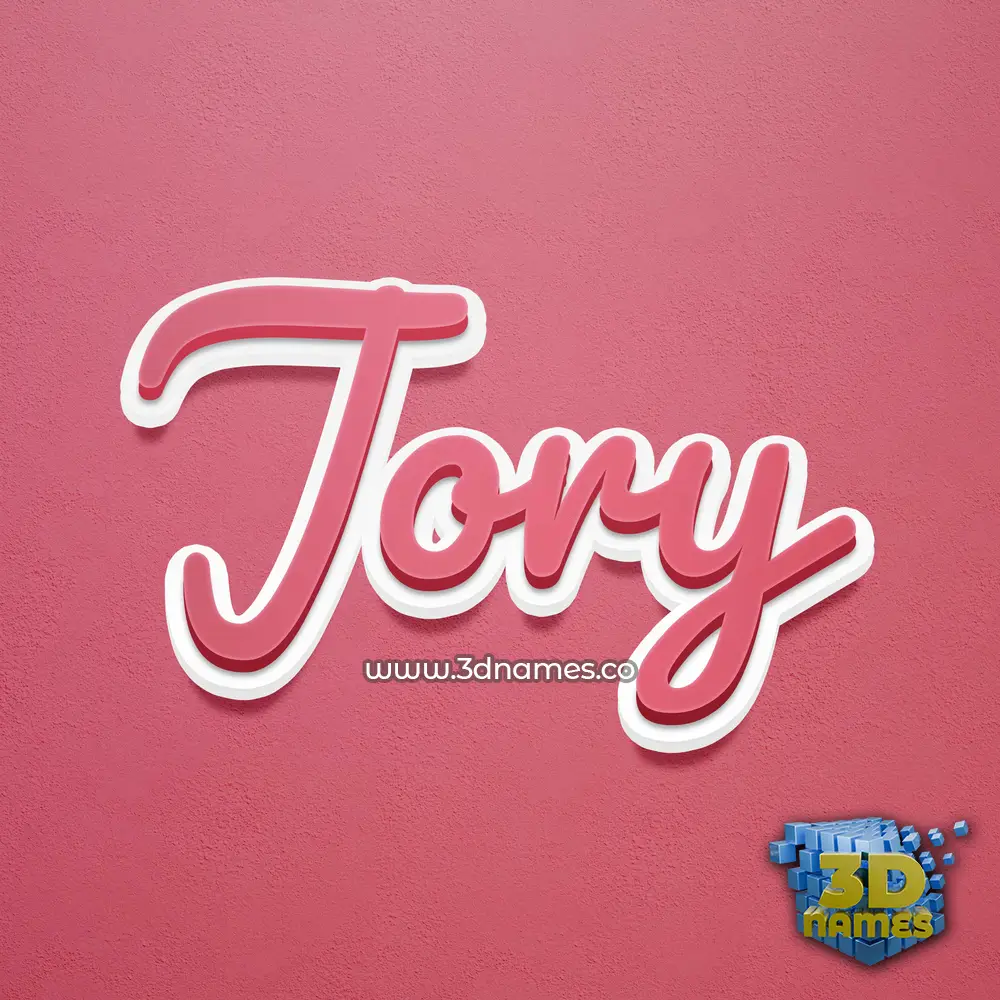 jory in Red Scribble style - 3D name wallpaper