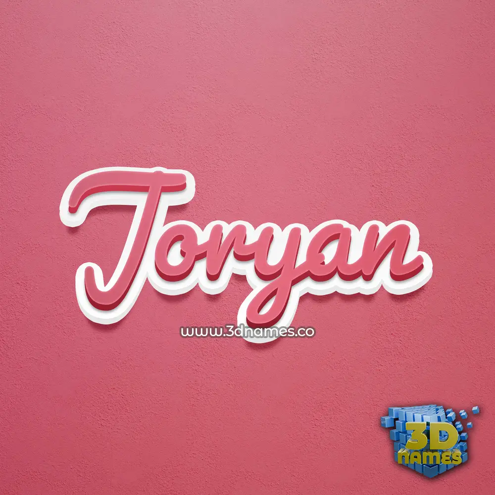 joryan in Red Scribble style - 3D name wallpaper