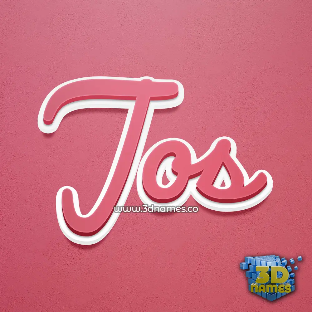 jos in Red Scribble style - 3D name wallpaper