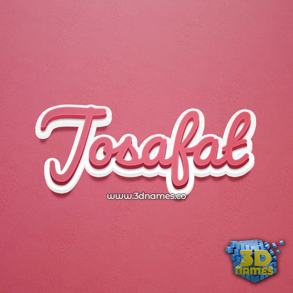 josafat in Red Scribble style - 3D name wallpaper