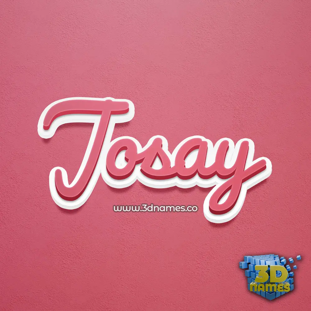 josay in Red Scribble style - 3D name wallpaper
