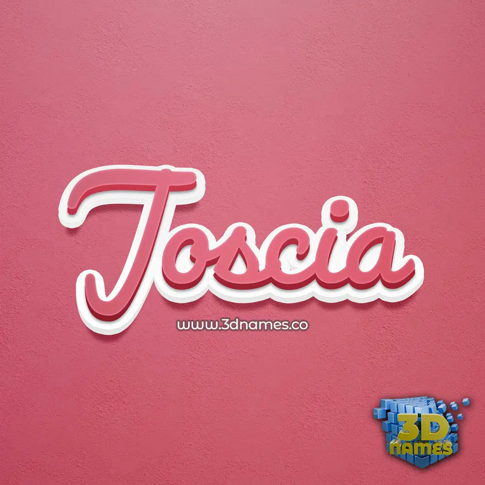 joscia in Red Scribble style - 3D name wallpaper