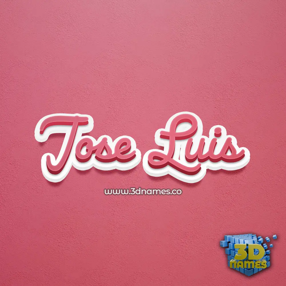 jose luis in Red Scribble style - 3D name wallpaper