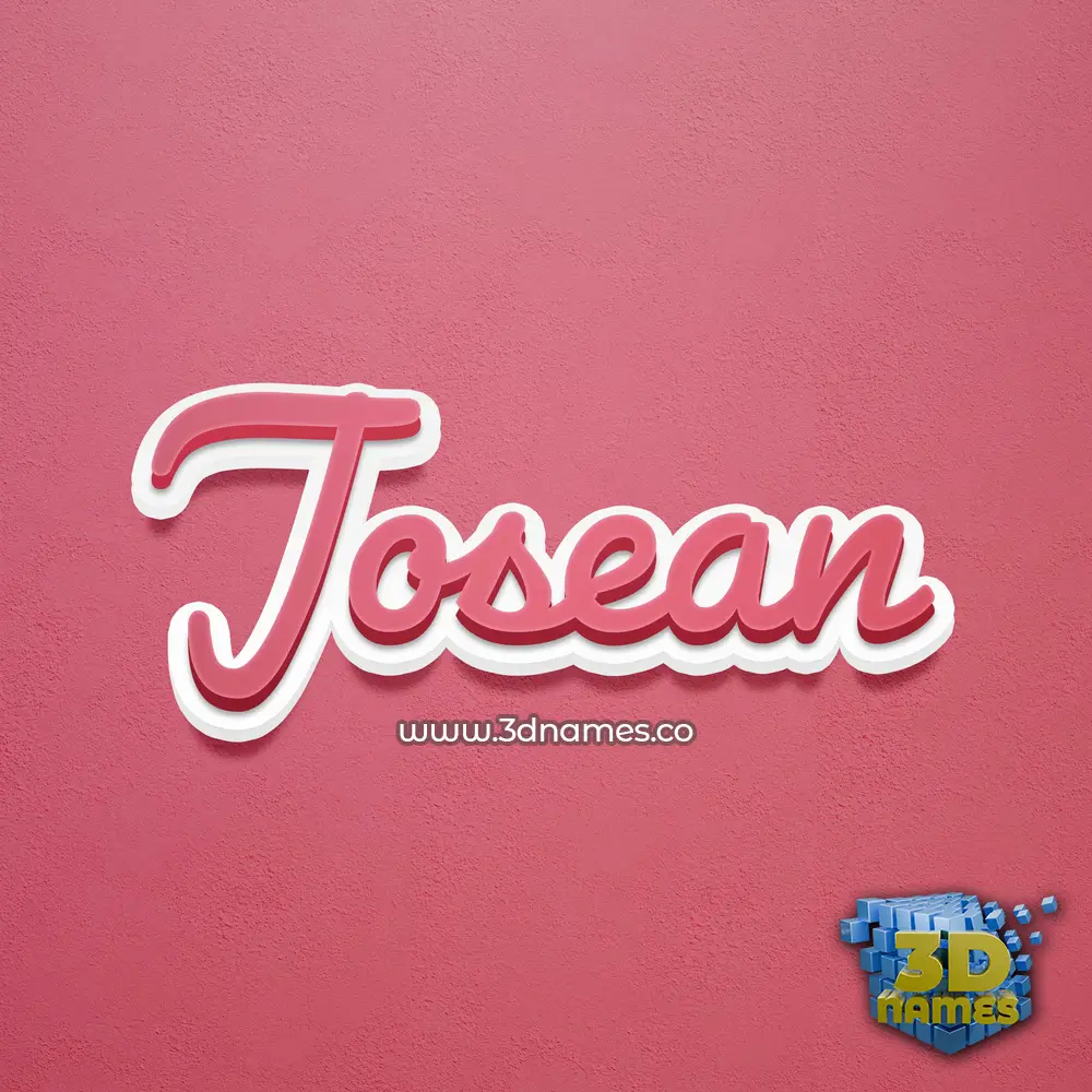 josean in Red Scribble style - 3D name wallpaper