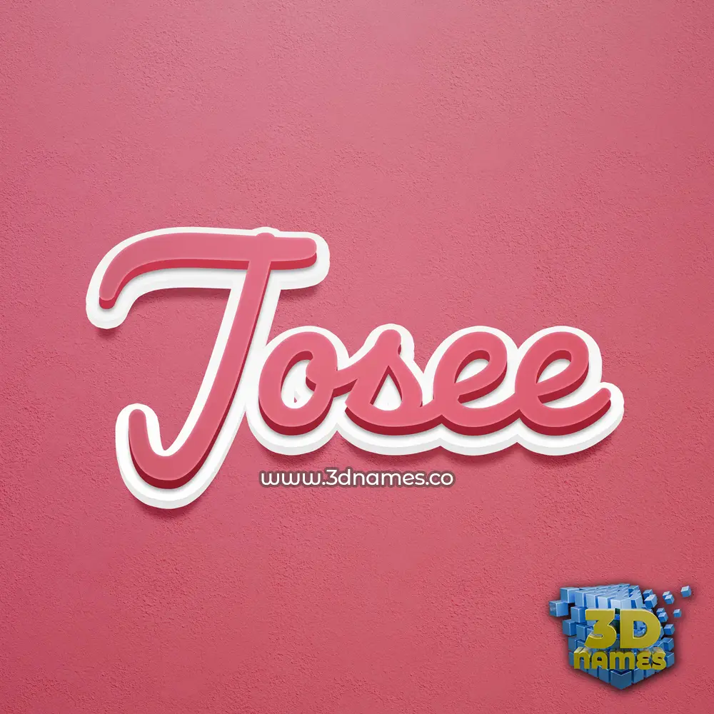 josee in Red Scribble style - 3D name wallpaper