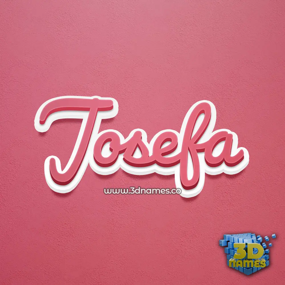 josefa in Red Scribble style - 3D name wallpaper