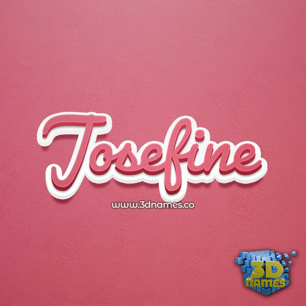 josefine in Red Scribble style - 3D name wallpaper