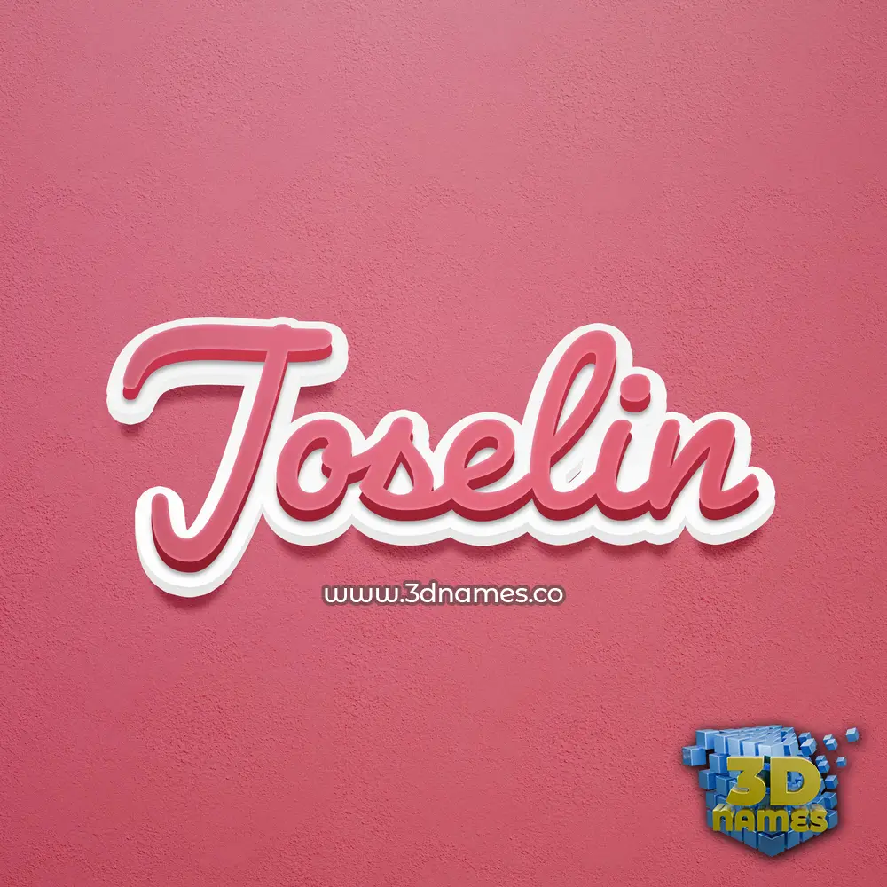 joselin in Red Scribble style - 3D name wallpaper