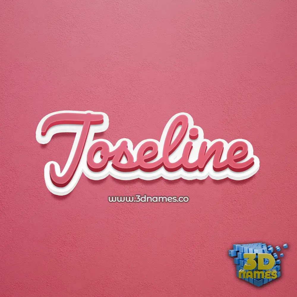 joseline in Red Scribble style - 3D name wallpaper