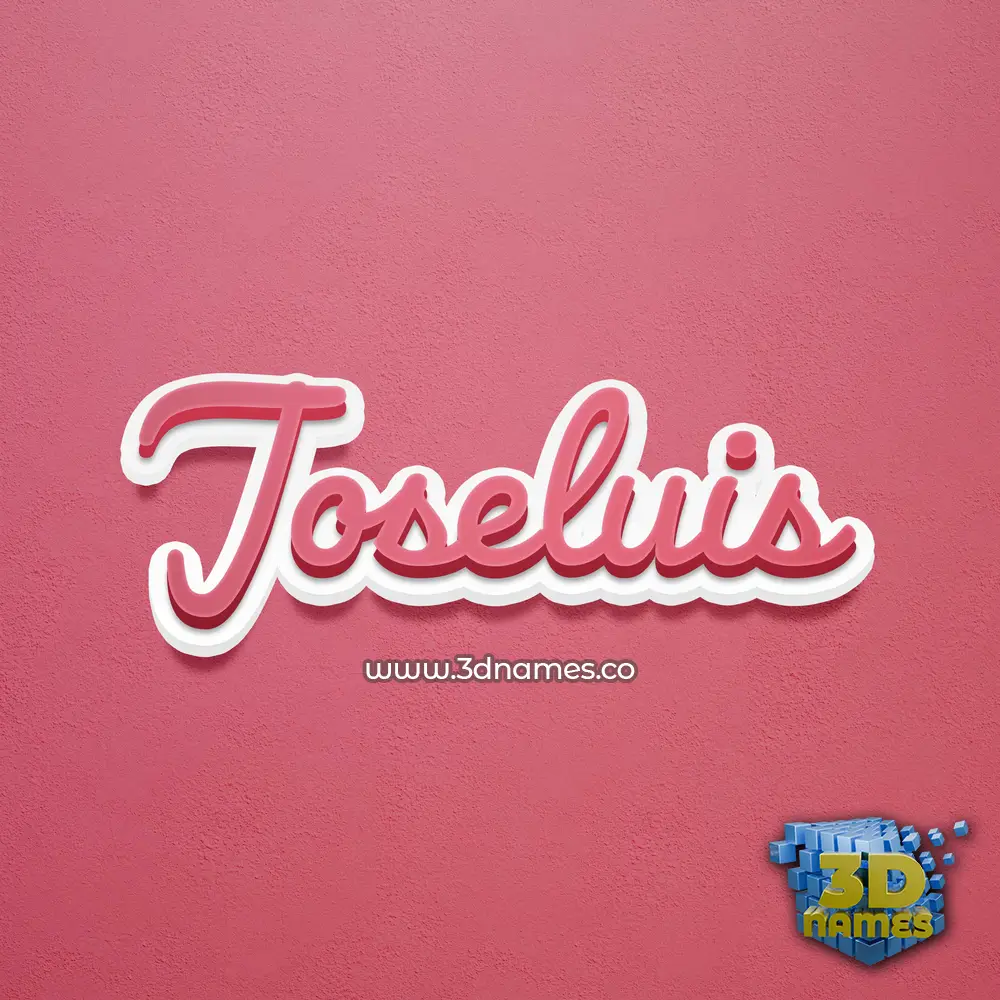 joseluis in Red Scribble style - 3D name wallpaper