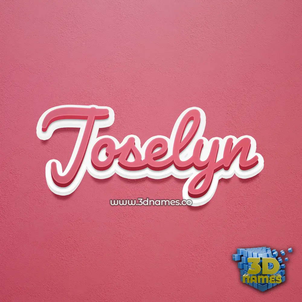 joselyn in Red Scribble style - 3D name wallpaper