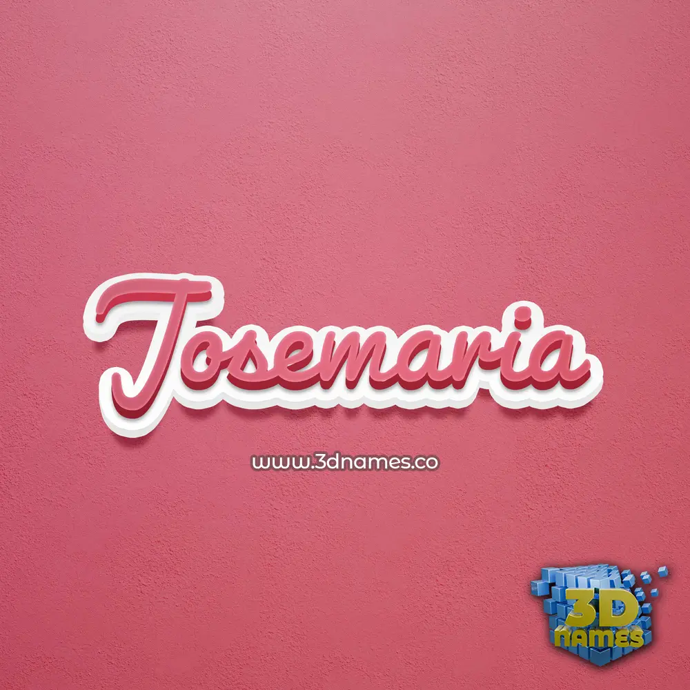 josemaria in Red Scribble style - 3D name wallpaper