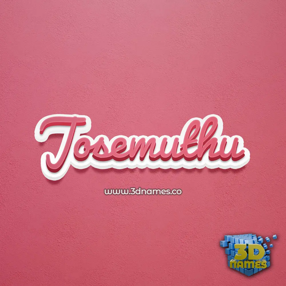 josemuthu in Red Scribble style - 3D name wallpaper