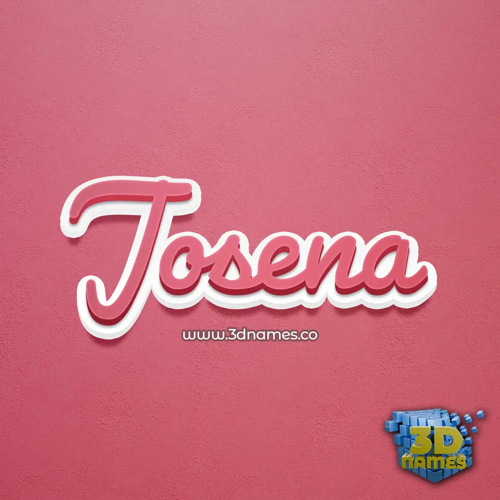 josena in Red Scribble style - 3D name wallpaper