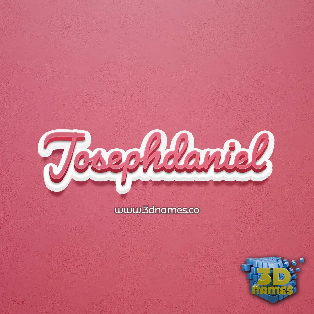 josephdaniel in Red Scribble style - 3D name wallpaper