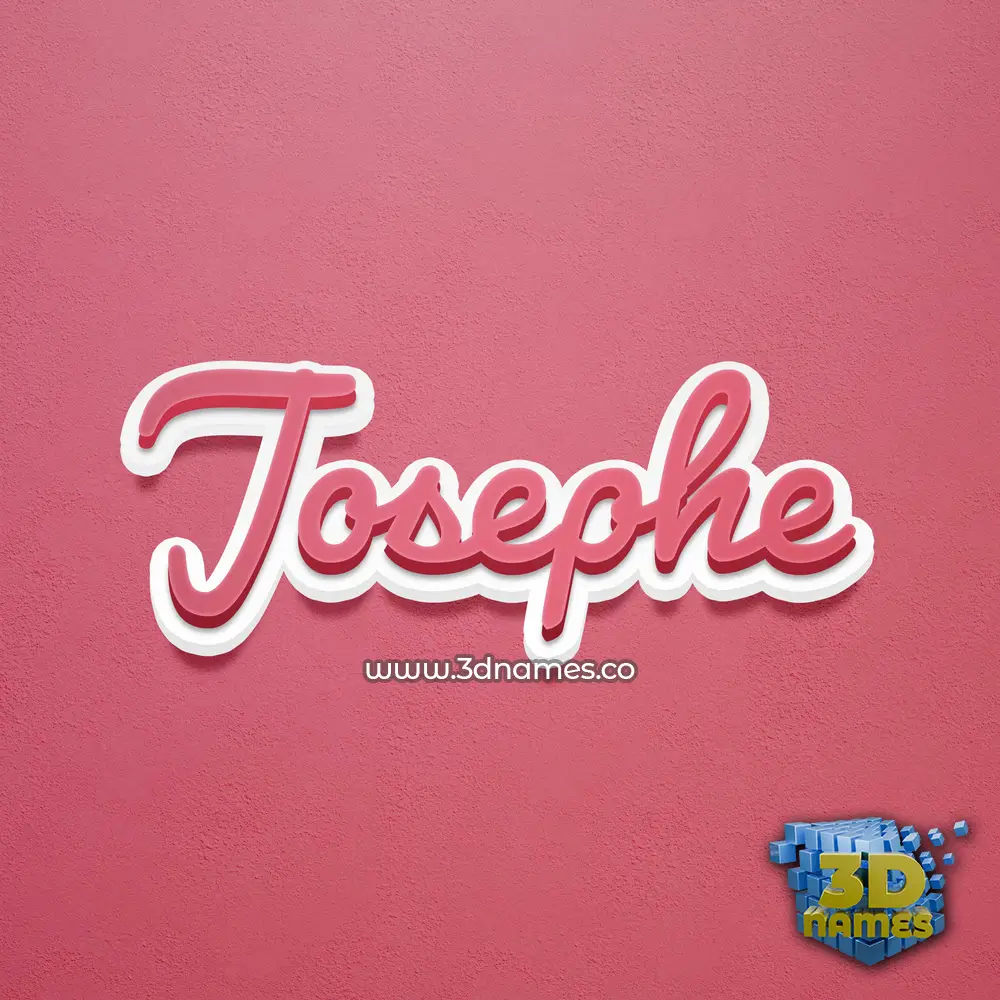 josephe in Red Scribble style - 3D name wallpaper