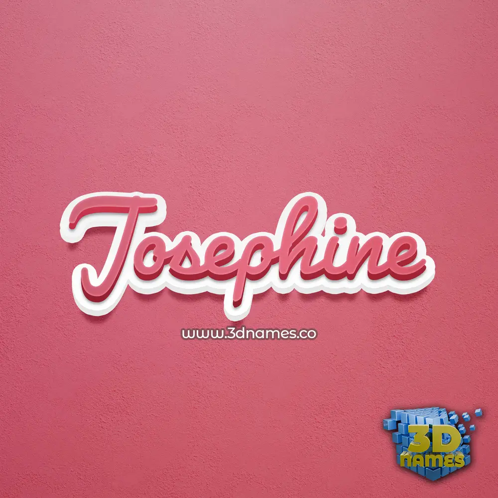 josephine in Red Scribble style - 3D name wallpaper