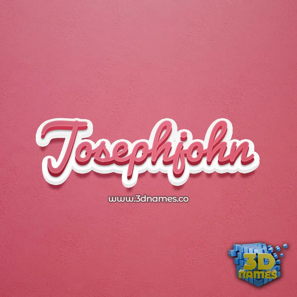 josephjohn in Red Scribble style - 3D name wallpaper