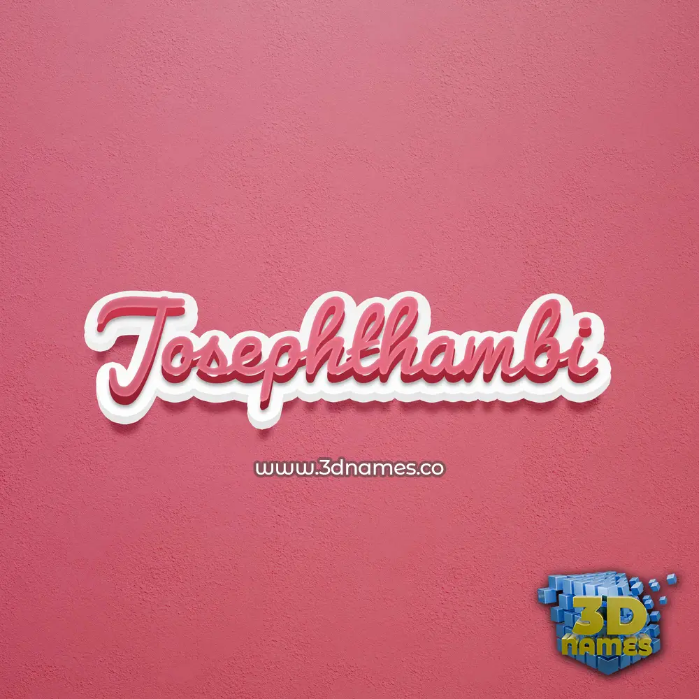 josephthambi in Red Scribble style - 3D name wallpaper