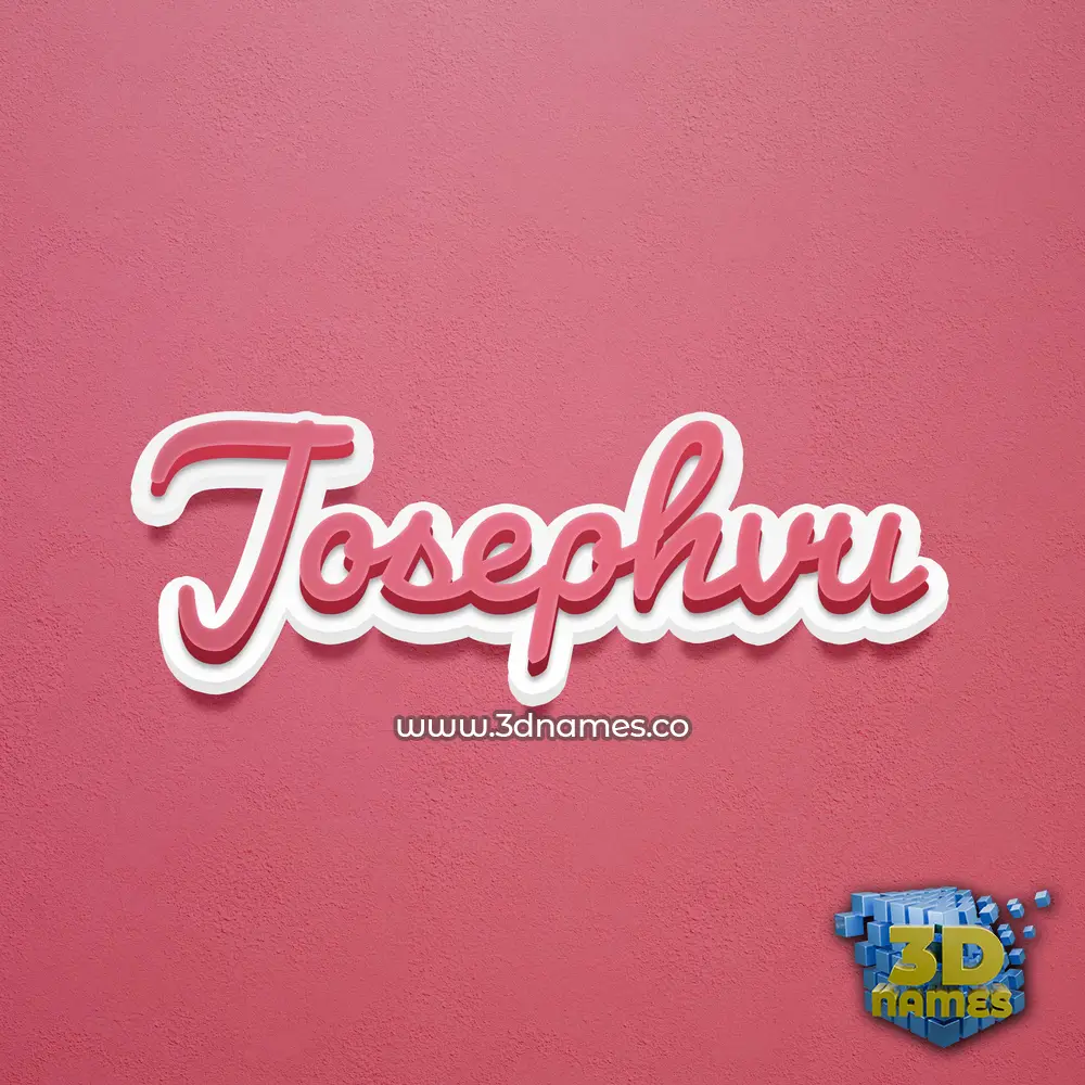 josephvu in Red Scribble style - 3D name wallpaper