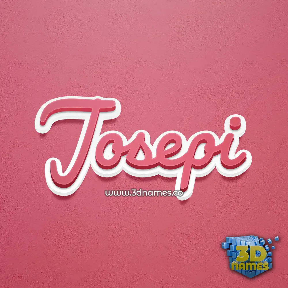 josepi in Red Scribble style - 3D name wallpaper