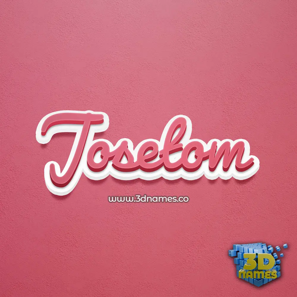 josetom in Red Scribble style - 3D name wallpaper