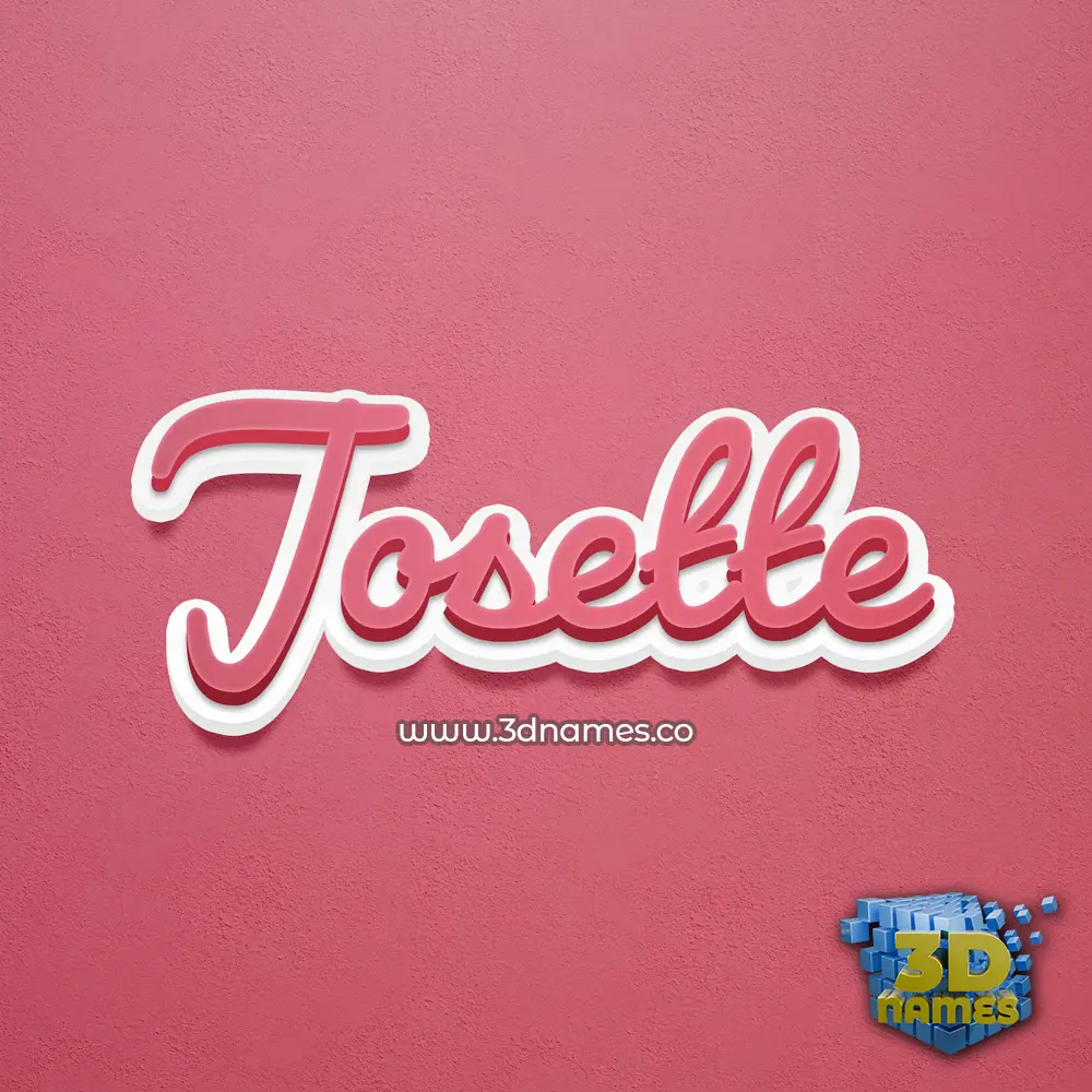 josette in Red Scribble style - 3D name wallpaper