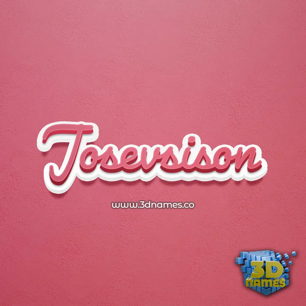 josevsison in Red Scribble style - 3D name wallpaper