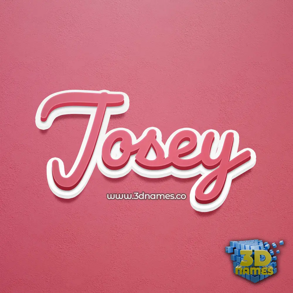 josey in Red Scribble style - 3D name wallpaper