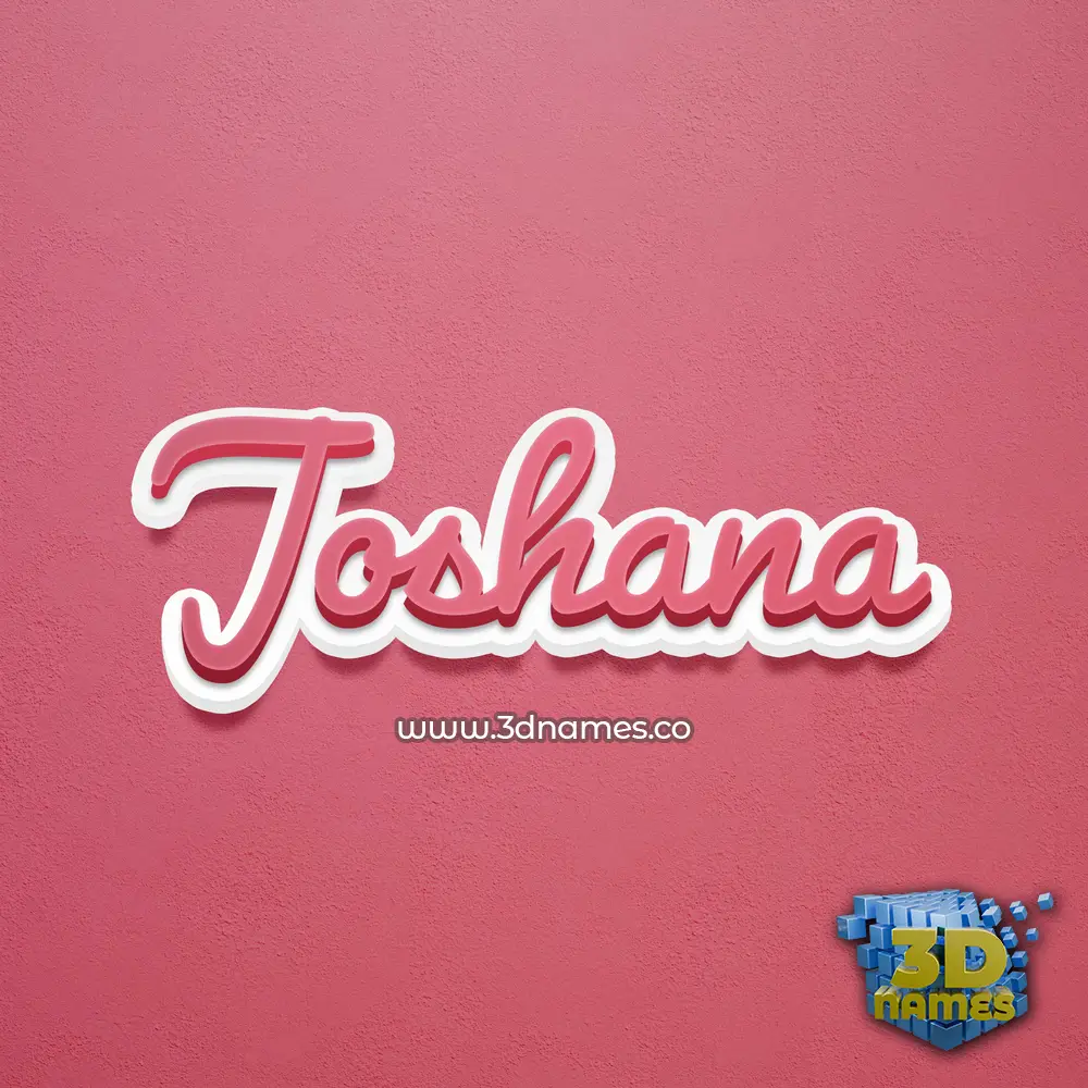 joshana in Red Scribble style - 3D name wallpaper