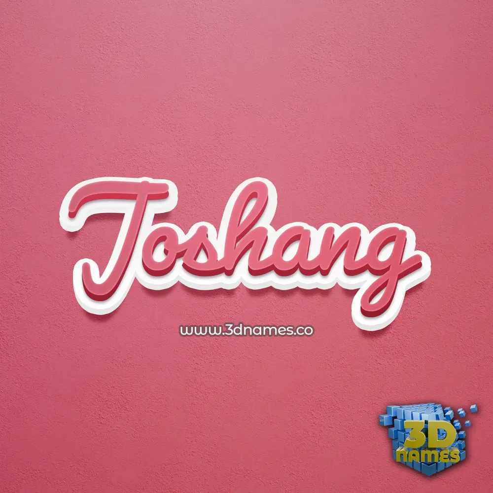 joshang in Red Scribble style - 3D name wallpaper