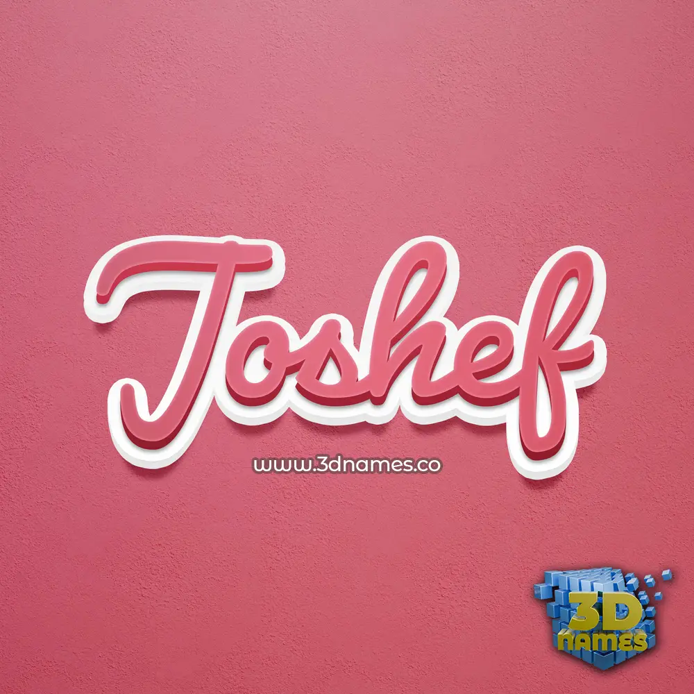 joshef in Red Scribble style - 3D name wallpaper