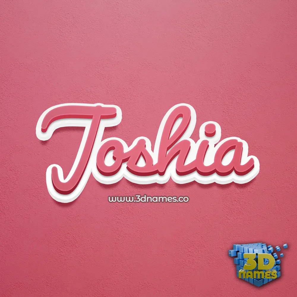 joshia in Red Scribble style - 3D name wallpaper