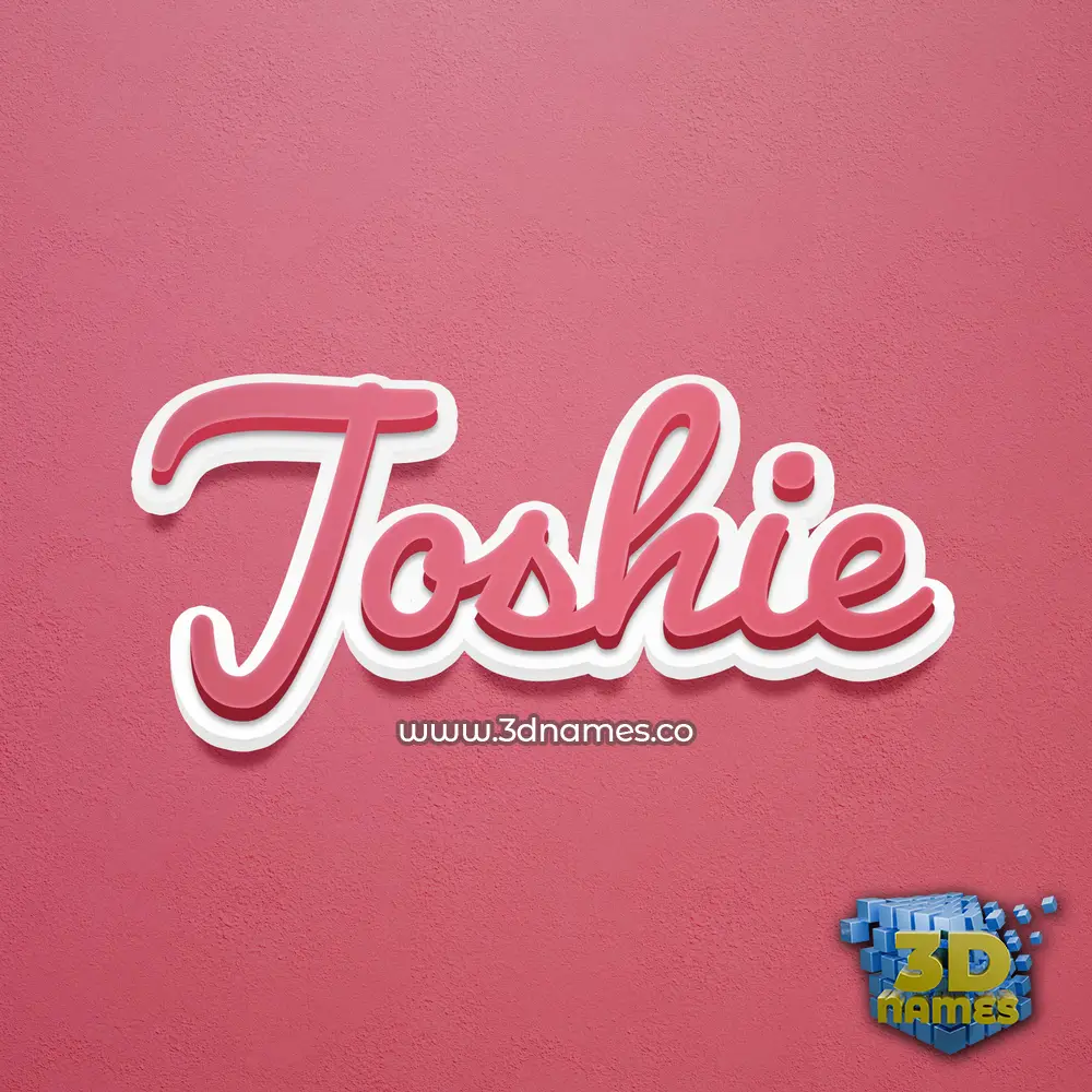 joshie in Red Scribble style - 3D name wallpaper