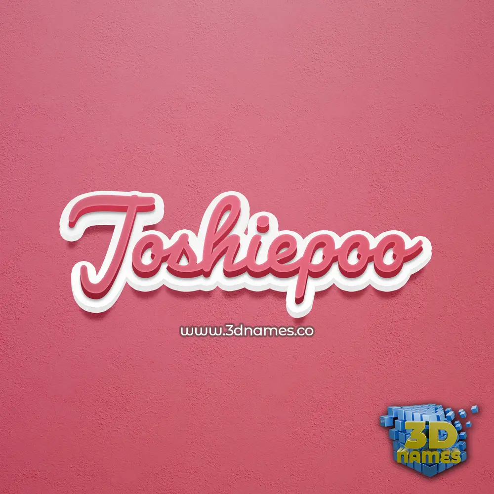 joshiepoo in Red Scribble style - 3D name wallpaper