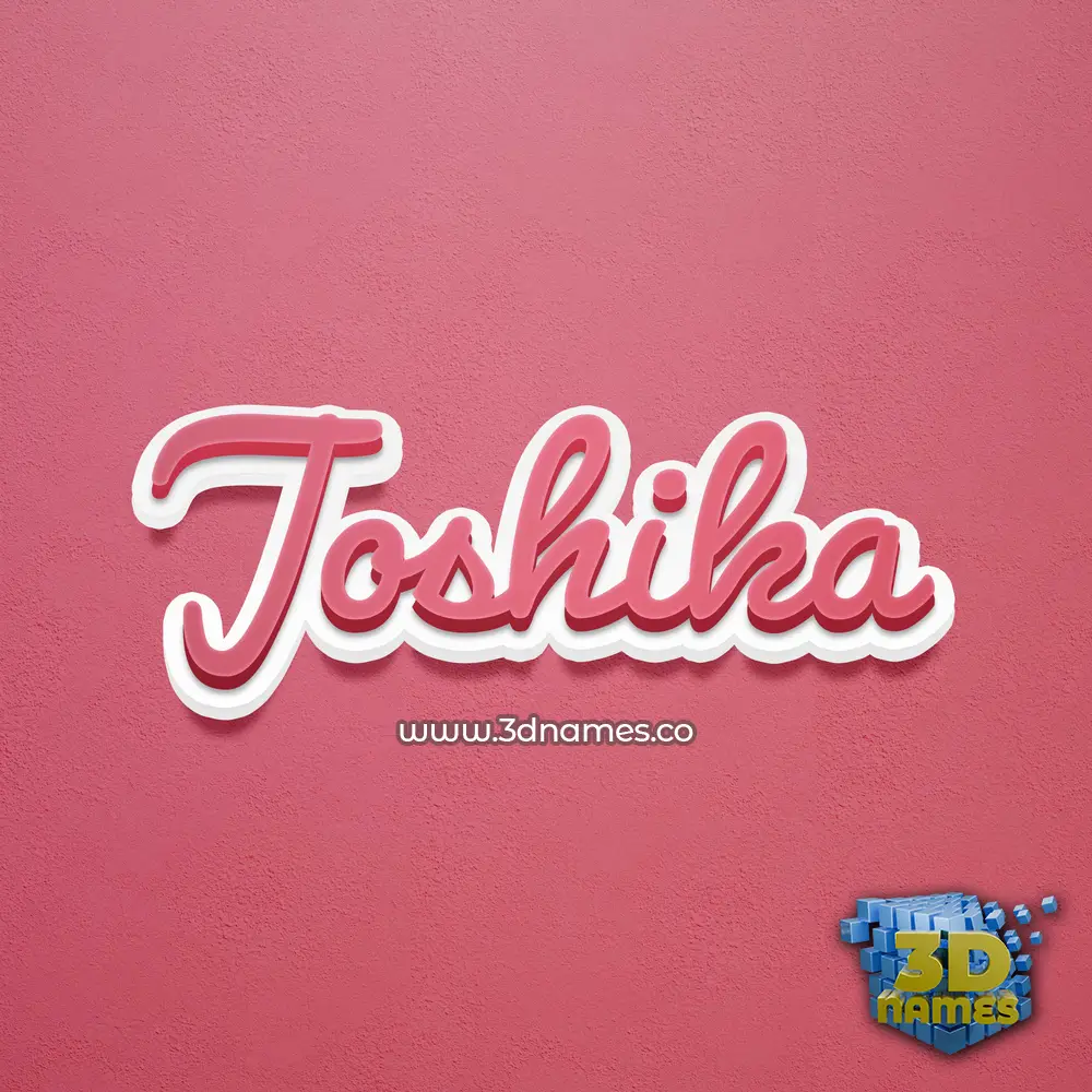 joshika in Red Scribble style - 3D name wallpaper