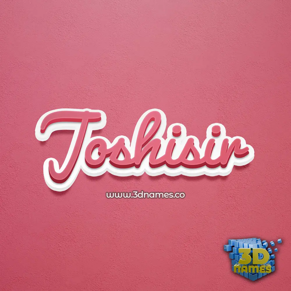 joshisir in Red Scribble style - 3D name wallpaper