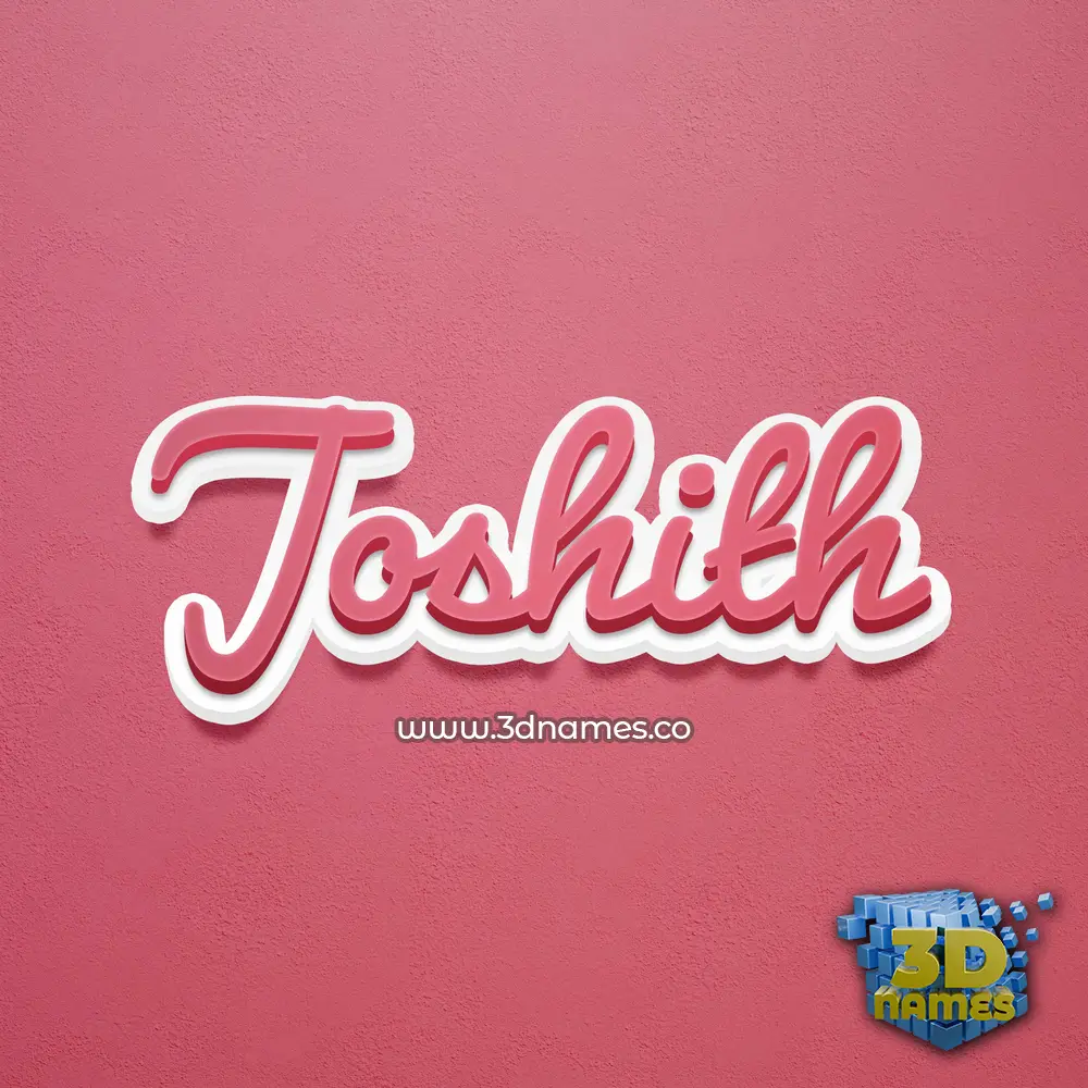 joshith in Red Scribble style - 3D name wallpaper