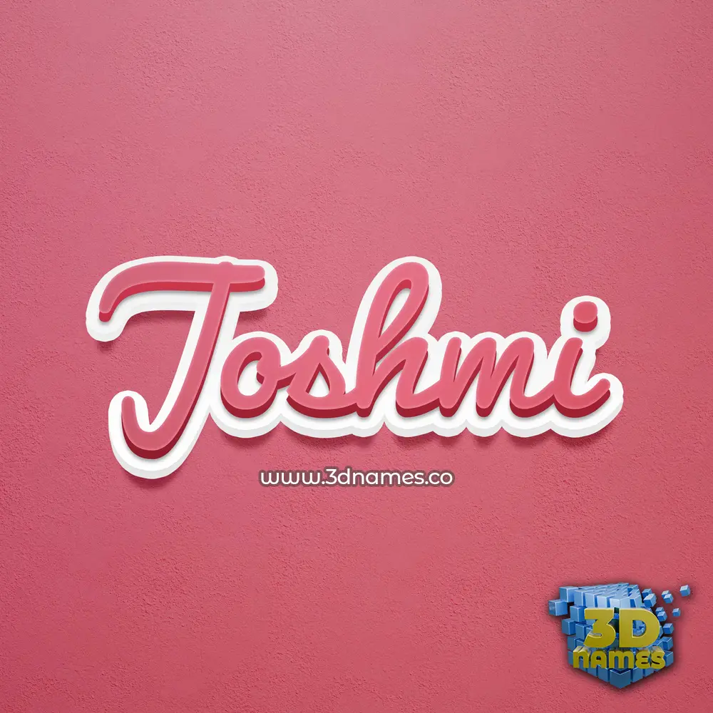 joshmi in Red Scribble style - 3D name wallpaper