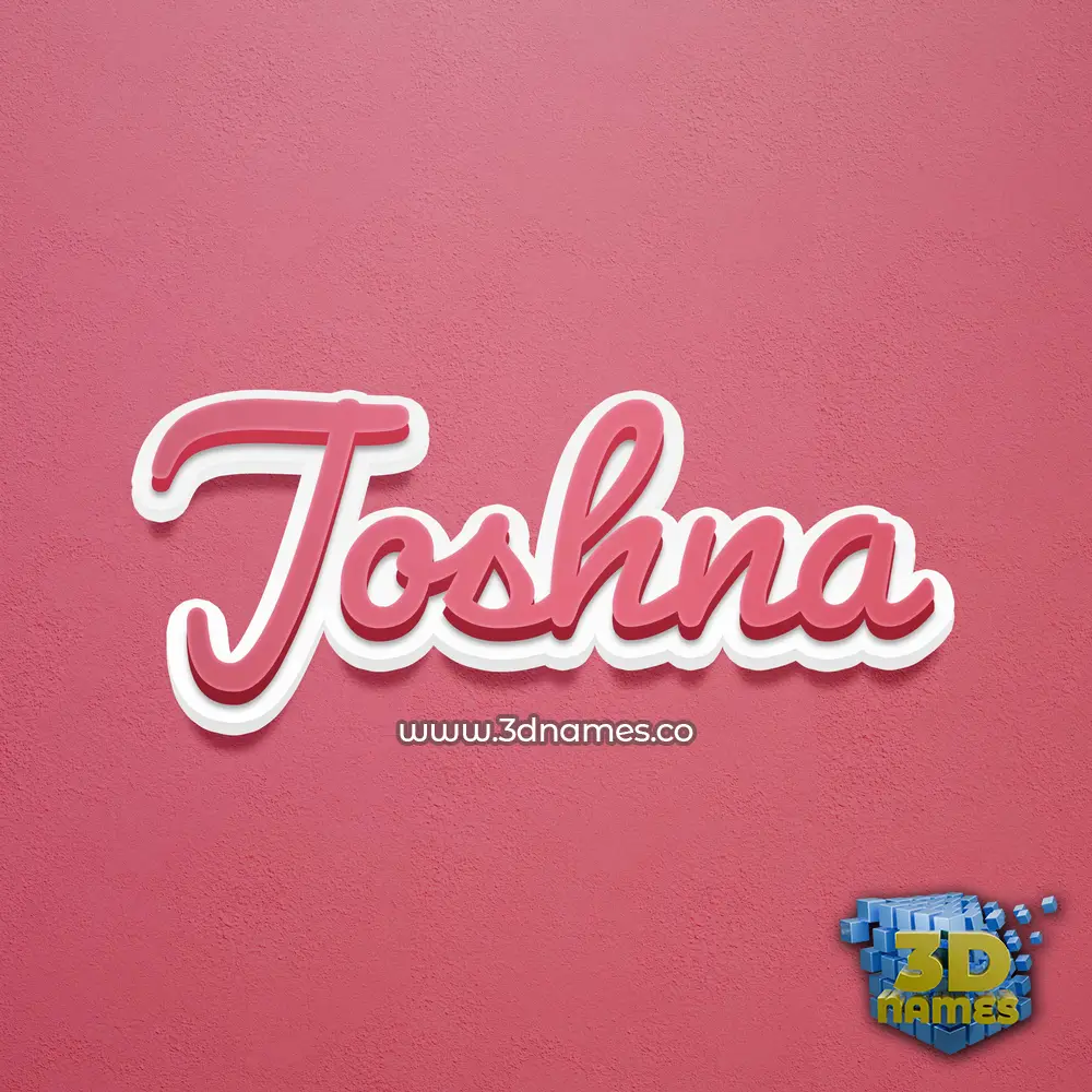 joshna in Red Scribble style - 3D name wallpaper