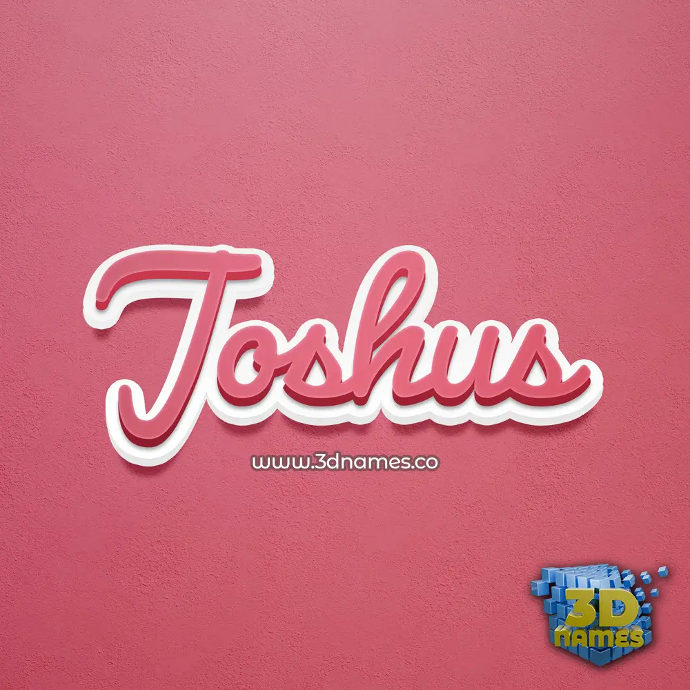 joshus in Red Scribble style - 3D name wallpaper