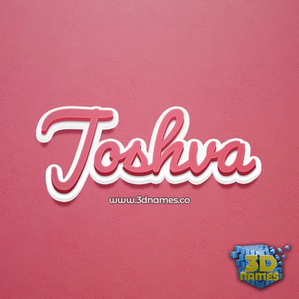 joshva in Red Scribble style - 3D name wallpaper