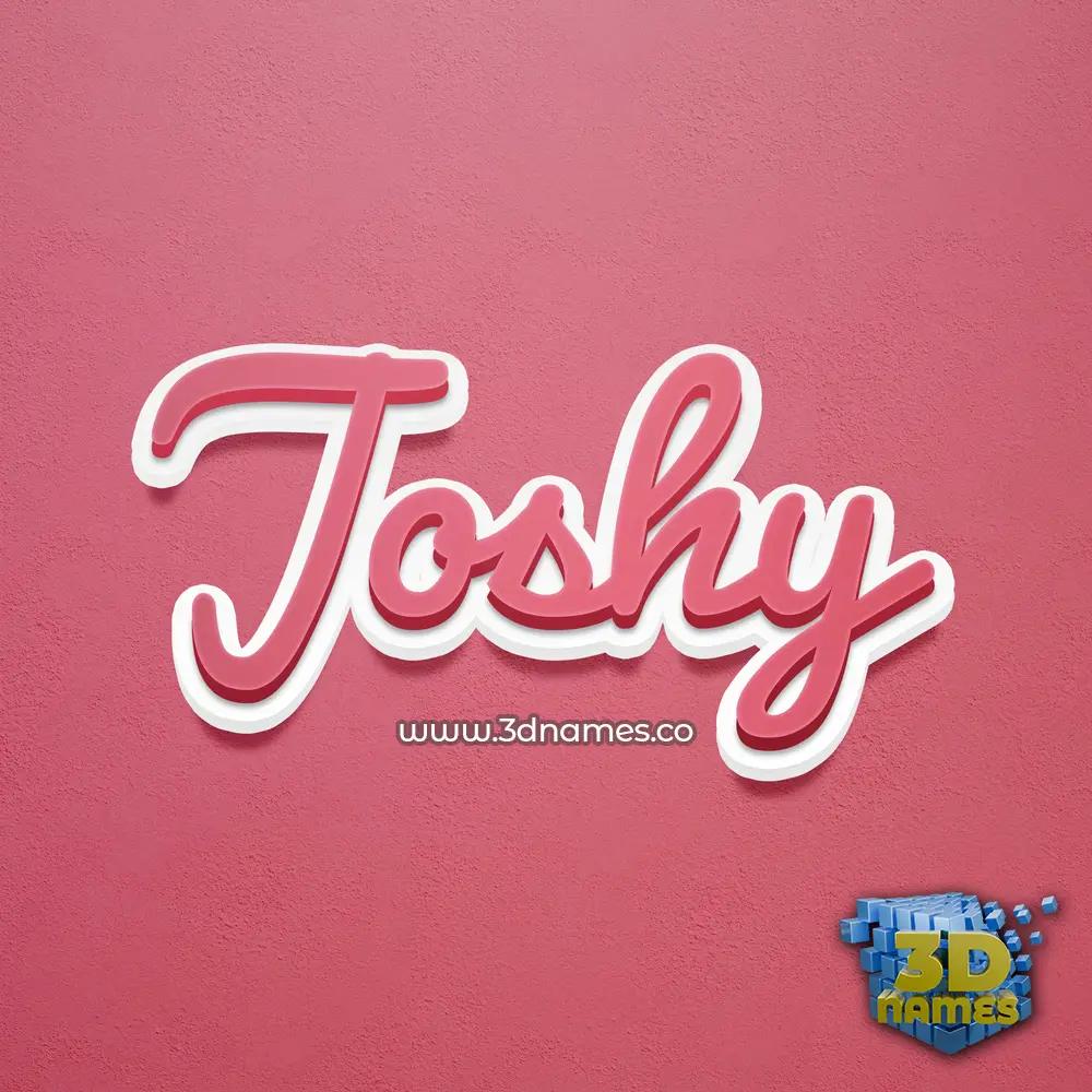 joshy in Red Scribble style - 3D name wallpaper