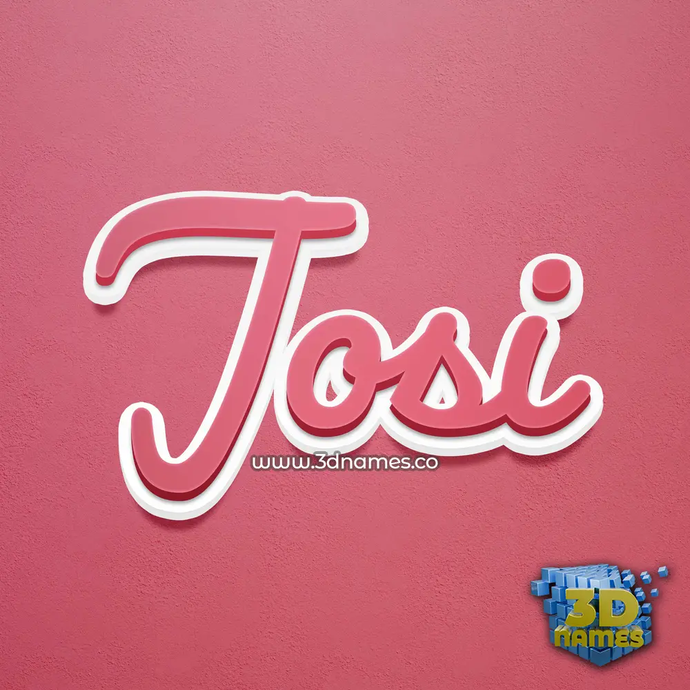 josi in Red Scribble style - 3D name wallpaper